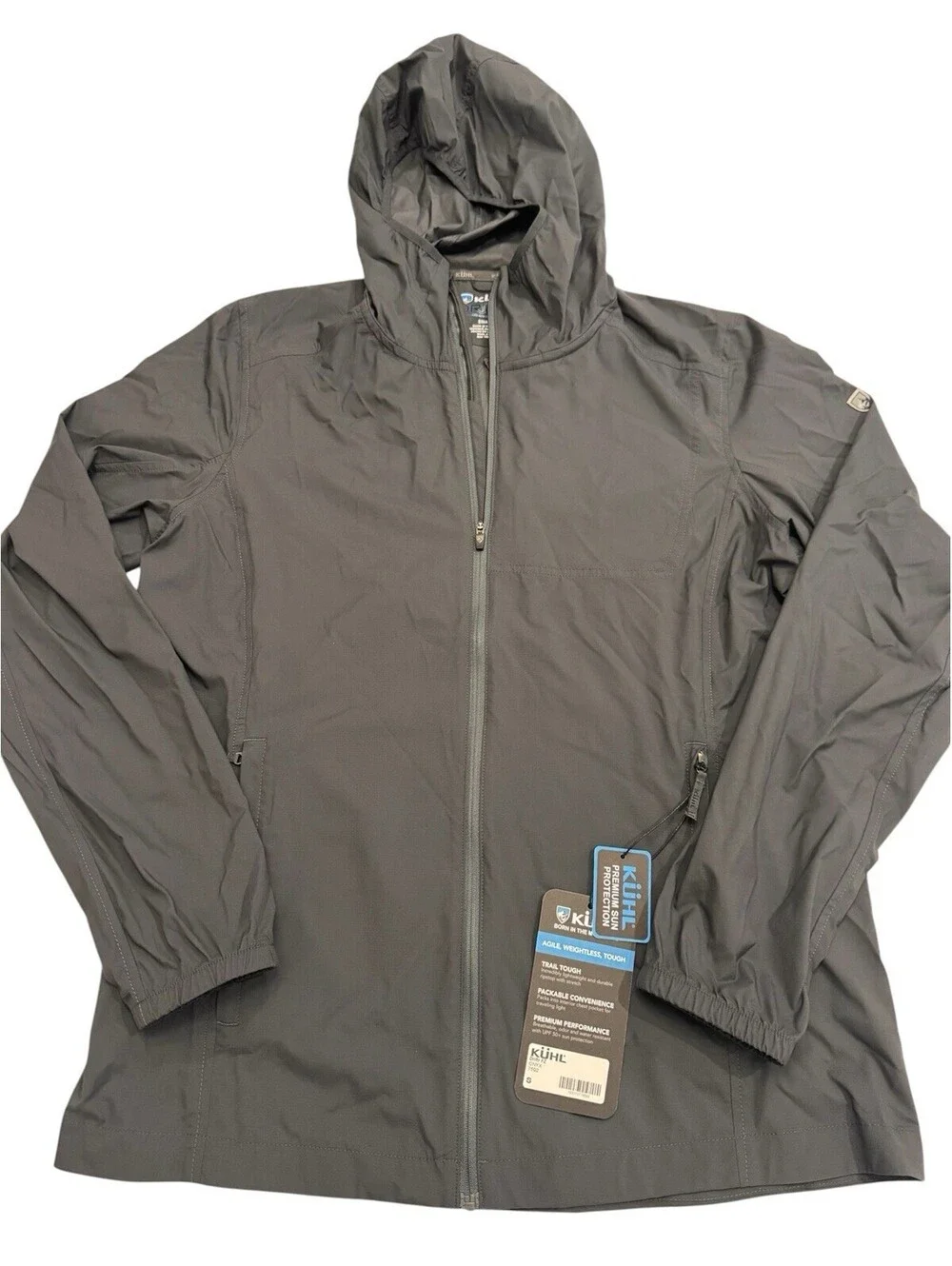 Kuhl Mens Drifter Full Zip Onyx UPF 50+ Waterproof Moisture Wicking Small